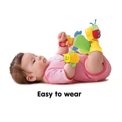 Lamaze Gardenbug - Baby Foot Finder Socks & Wrist Rattle Set - Sensory Development Toys - Newborn Baby Essentials in Saudi Arabia