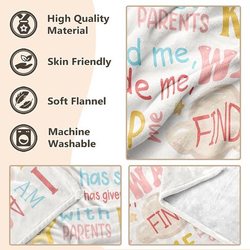 Baptism Gifts for Girl, I Am a Child of God Blanket - Teen Girl Gifts Trendy Stuff, Religious Christening Gift for Baby Teen Girls & Toddler, Catholic First Communion, Inspirational Prayer Throw 50x60 in Saudi Arabia