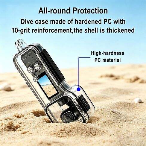 50M/164FT Underwater Waterproof Dive Case for DJI Osmo Pocket 4 | Diving Housing Waterproof Protection Case with Bracket Anti-fog Inserts for DJI Osmo Pocket 4 Camera Dive Accessories in Saudi Arabia