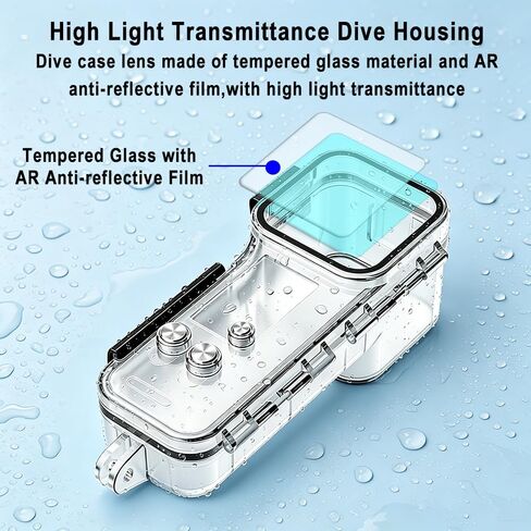 50M/164FT Underwater Waterproof Dive Case for DJI Osmo Pocket 4 | Diving Housing Waterproof Protection Case with Bracket Anti-fog Inserts for DJI Osmo Pocket 4 Camera Dive Accessories in Saudi Arabia