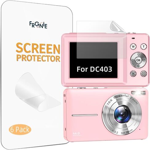 Screen Protector (6 Pack) Designed for CAMKORY DC403 Digital Camera | HD Clear PET Film, Anti-Scratch, Designed for Lecran / VAHOIALD Camera in Saudi Arabia