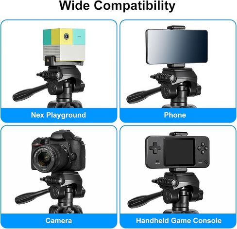 Tripod Stand for Nex Playground Console, Adjustable Height Stable Holder for Nex Playground Accessory, Aluminum Professional Tripod for Camera/Phone/Projector in Saudi Arabia