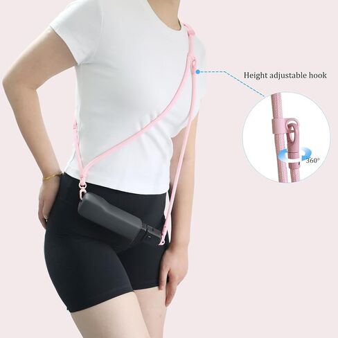 DJDIRY 2in1 Adjustable Lanyard Strap for DJI Osmo Pocket 3/4 Wrist Strap, Phone Lanyard Crossbody, with 1/4" Screw (2in1-Pink) in Saudi Arabia