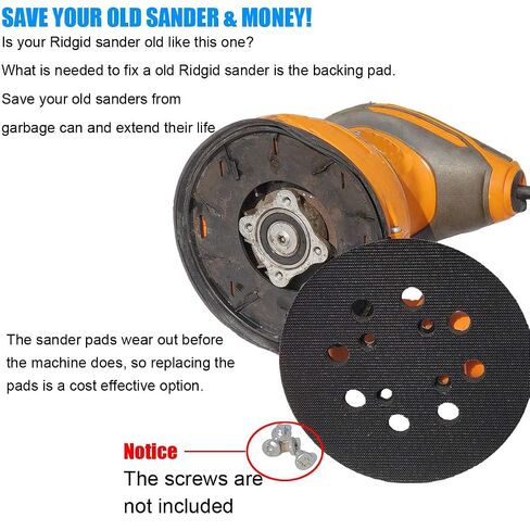 5" Hook and Loop Sander Pad for Ridgid R2600, R2601 Random Orbit Sanders -5 Inch 8 Hole Replacement Sanding Pad for Part Number 300527002 - with Extra Hard Backing - 1 Pack in Saudi Arabia