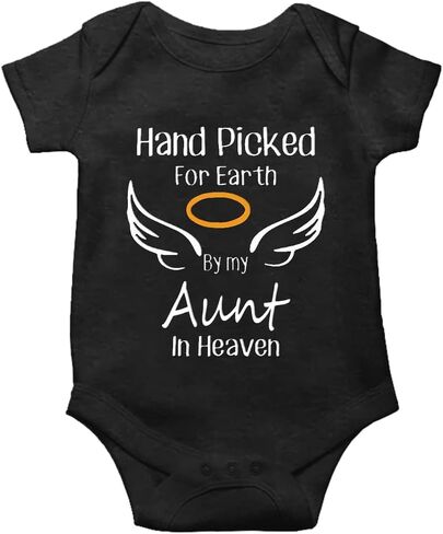 Hand Picked for Earth by My Uncle in Heaven Unisex-Baby Bodysuit White Long Sleeve 0-24 Months in Saudi Arabia