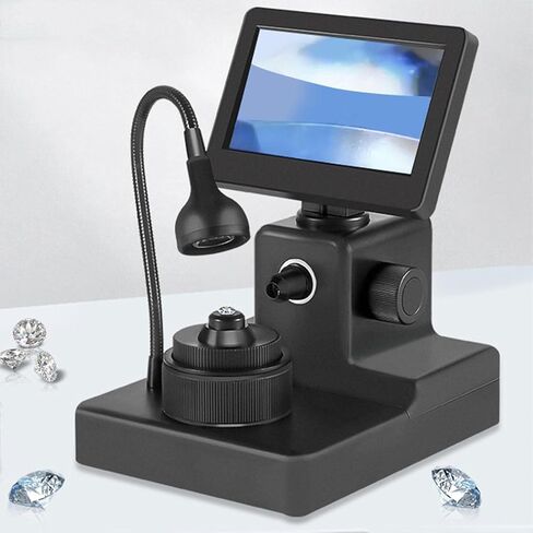 Digital Diamond Girdle Viewer 50-1500x, 4.3" LCD Microscope with Led Light, Accurate Diamond Girdle Code Reader for Gem Identification in Kuwait