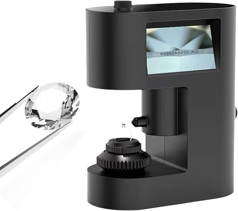 Diamond Girdle Viewer, Jewelry Microscope Kit, LCD Digital Microscope with Video Recording Function, Led Fill, 30-200X Magnification (220V) in Saudi Arabia