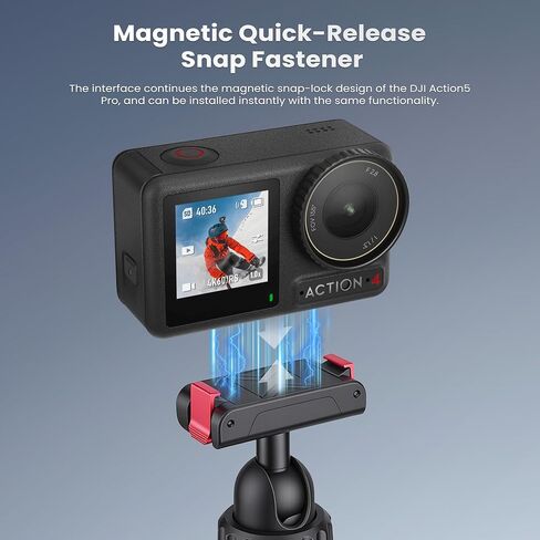 حامل ثلاثي عصا سيلفي من Walking Way 40 سم/15.75 بوصة لـ DJI Osmo Action 3/4/5 Pro، عمود تمديد مغناطيسي سريع التحرير، قبضة محمولة صغيرة 2 في 1 مع رأس كروي 360 درجة، ملحق لمدونة فيديو للسفر in Kuwait