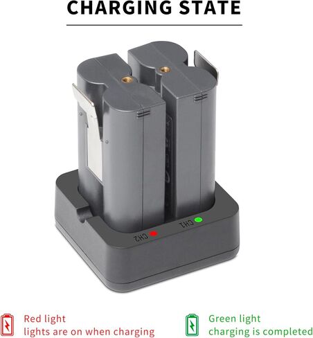 Battery Charger for Ring Rechargeable Battery, Dual Port Battery Charger Station for Ring Spotlight Cam Battery, Charging Dock for Video Doorbell 2/3/4, Stick Up Cam Battery (Batteries NOT Included) in Saudi Arabia