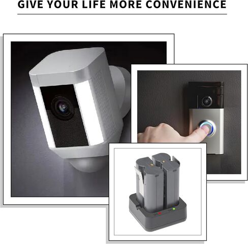Battery Charger for Ring Rechargeable Battery, Dual Port Battery Charger Station for Ring Spotlight Cam Battery, Charging Dock for Video Doorbell 2/3/4, Stick Up Cam Battery (Batteries NOT Included) in Saudi Arabia