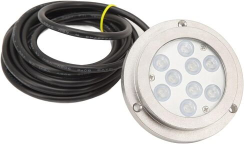 3.8in LED Underwater Boat Light, Marine Light with 9 - LED Blue Lighting, IP68 Submersible Stainless Steel Light for Yacht, Sailboat, Pool, Pond and Fountain in Kuwait