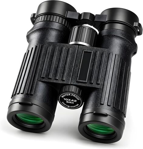 10x42 Anti-Slip Binocular, BAK4 Prism, Wide-Angle Eyepiece, Anti-Slip Ergonomic Design, Lens Binoculars for Bird Watching, Hunting, Travel, Sports, Cruise, Watch the Game with Carrying Bag(No. 1) in Saudi Arabia