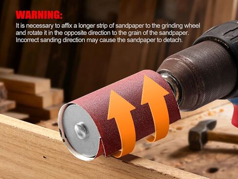 POLIWELL Sanding Drum Kit 8-Piece Four 3-metre Rolls Sandpaper | 80/120/240/320 Grit Drum Sander Ideal for Mould Grinding Machine. Made of Sandpaper for Drill and Press Drilling Machines in Saudi Arabia