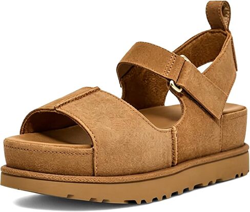 Women's Goldenstar Hi Sandal Summer Genuine Leather Comfortable Non-Slip Platform Wedges Adjustable Strap Flat Sandals in Saudi Arabia