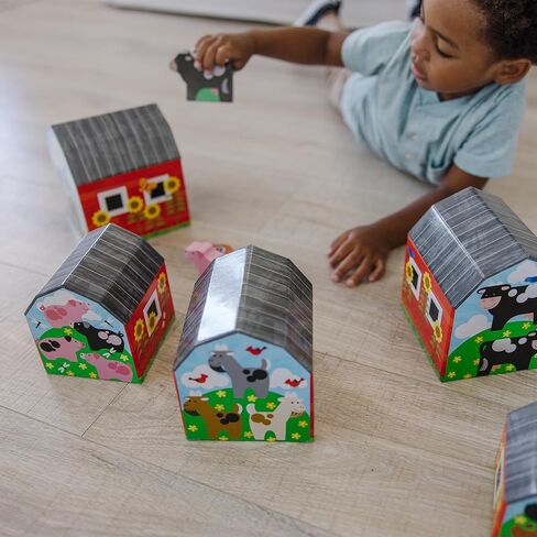 Melissa & Doug Nesting and Sorting Barns and Animals with 6 Numbered Barns and Matching Wooden Animals in Saudi Arabia