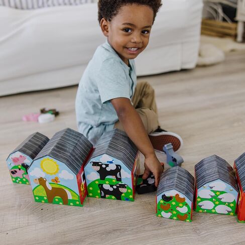 Melissa & Doug Nesting and Sorting Barns and Animals with 6 Numbered Barns and Matching Wooden Animals in Saudi Arabia