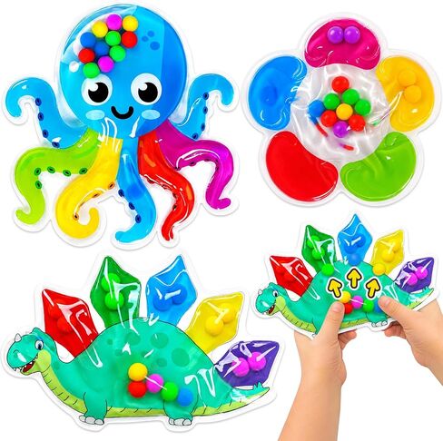 3PCS Color Sorting Sensory Squeeze Fidget Toys for Kids,Montessori Preschool Learning Fine Motor Skils Matching Travel Roadtrip Toy Birthday for Boys Girls Ages 3+ in Saudi Arabia