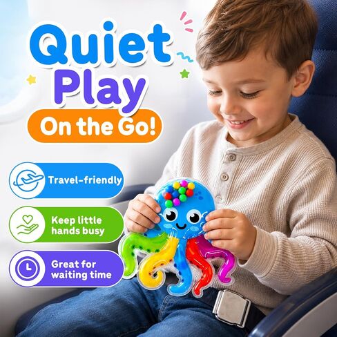 3PCS Color Sorting Sensory Squeeze Fidget Toys for Kids,Montessori Preschool Learning Fine Motor Skils Matching Travel Roadtrip Toy Birthday for Boys Girls Ages 3+ in Saudi Arabia