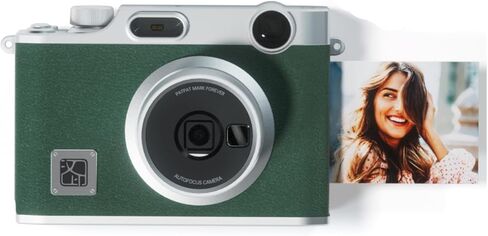 iDPRT Instant Film Camera with 10 Sheets Photo Paper (2x3 inch) | Instant Print Camera, Instant Digital Camera Wireless Bluetooth Photo Printer, Vintage Brown in Saudi Arabia