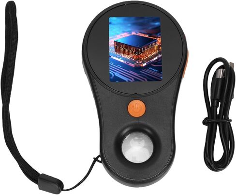 banapoy Portable Digital Microscope, 2 Inch IPS Color Screen 500X Digital Magnifying Glass, Pocket Magnifier with Rechargeable Battery and Type C Cable for Kids Exploration Observation in Kuwait