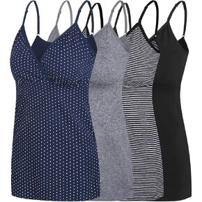 SUIEK Cotton Nursing Tank Tops Maternity Camis Breastfeeding Pregnancy Pjs in Saudi Arabia