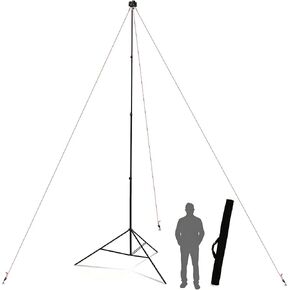 20FT Extra Tall Tripod with Rope Heavy Duty Video Camera Stand | Work with 1/4"&3/8" Screws Aluminum Spring-Assisted Telescoping Tripod for Outdoor Studio Ultra High Stand Overhead in Saudi Arabia