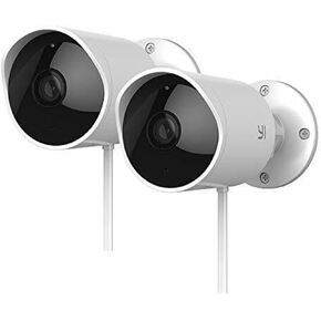 YI 2K Outdoor Security Camera with 360° PTZ,Motion Tracking,Siren-2pc | Color Night Vision,AI Motion Detection, IP65,2.4GHz WiFi, Compatible with Alexa Google Assistant,Bluetooth Quick Pairing in Saudi Arabia