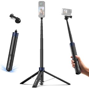 حامل ثلاثي غير مرئي 63 بوصة من Kaitezenz لكاميرات الحركة Insta360 Ace/Ace Pro 2/GO Ultra/GO 3S/ONE X2/X3/X4/X5، مقبض عمود تمديد لـ GoPro، DJI Osmo Pocket 3/4 in Kuwait