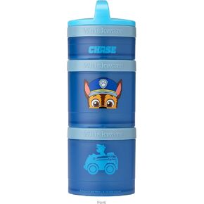 Whiskware Paw Patrol Stackable Snack Containers for Infants, Kids, and Toddlers, Durable Food Storage Containers for Daycare, Car, and Airplane Travel, Dishwasher Safe, Chase in Saudi Arabia