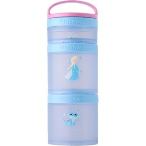 Whiskware Disney Princess Frozen, Stackable Snack Containers for Kids, 3 Stackable Snack Cups for School or Travel, Formula and Cupholder Friendly, Elsa and Bruni in Saudi Arabia