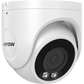H.VIEW UltraHD 4K (8MP) Outdoor Security IP Turret PoE Camera, 3840x2160, 98ft NightVision, P67 Weatherproof, 100FT Smart Dual Light Color Night Vision, Built-in Mic,AI Human Motion Detection in Saudi Arabia