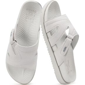 KuaiLu Womens Dressy Sandals White-CP Size 9 | Orthotic Ladies Comfort Yoga Mat Memory Foam Sport Recovery in Saudi Arabia