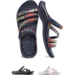 Joybees Women's Lakeshore Sandal, Size 10, Geo Mandala, Lightweight Waterproof Beach Sandals for Women with Honeycomb Pillow Insole, Easy Clean Slip-On Shoe in Saudi Arabia