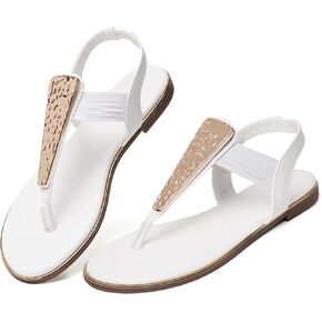 vivianly Women's Flat Sandals Dressy T-Strap Thong Flip Flops Summer Beach Casual Comfortable Strappy Sandals for Vacation Daily Wear in Saudi Arabia