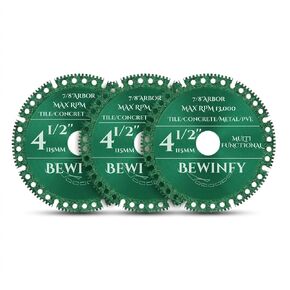 4 Inch Vacuum Brazed Diamond Multi-Purpose Saw Blades for Angle Grinder, Tile, Ceramic, Marble, Stone, Plastic and Glass, 3 Pack(VB-01) in Kuwait