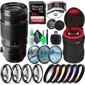 عدسة FUJIFILM XF 50-140mm f/2.8 R LM OIS WR مع حزمة علبة العدسة | للصور الشخصية والسفر والتصوير الإبداعي | تتضمن بطاقة ذاكرة سعة 64 جيجابايت ومجموعة أدوات التنظيف (16443060) in Kuwait