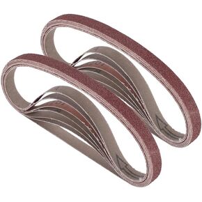 1/2 inch x 18 inch Sanding Belts, 320/400/600/800/1000 Fine Grits, Belt Sander Tool for Woodworking, Metal Polishing, 20 Pack Aluminum Oxide Sanding Belt in Saudi Arabia