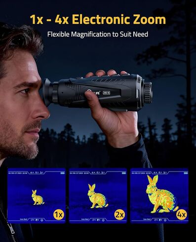 CVLIFE 256x192 Thermal Monocular - 15mm Lens, 1024x768 HD Display, 50Hz Frame Rate Night Vision Thermal Imaging - 6 Color Modes, WiFi Handheld Monocular for Hunting Camping in Saudi Arabia