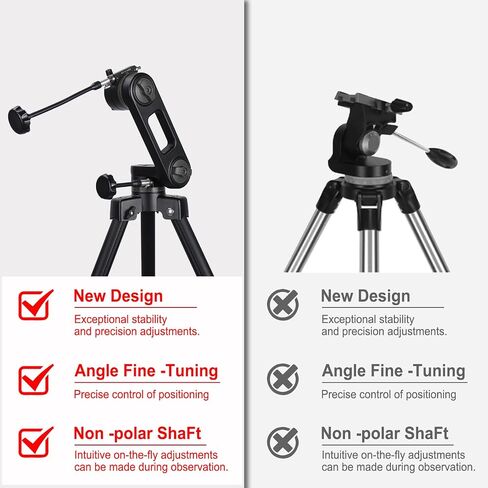 Telescope for Adults High Powered, 90mm Aperture 1000mm Refractor Telescopes for Adults Astronomy Telescopio with High Precision Adjustment, Ultra-Stable Vertisteel AZ Mount Base Tripod, Phone Adapte in Saudi Arabia