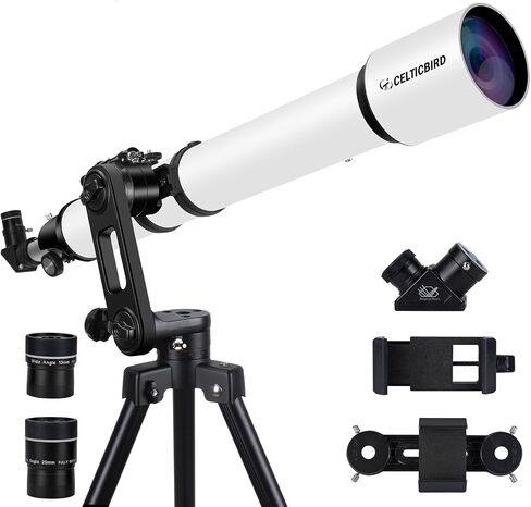 Telescope for Adults High Powered, 90mm Aperture 1000mm Refractor Telescopes for Adults Astronomy Telescopio with High Precision Adjustment, Ultra-Stable Vertisteel AZ Mount Base Tripod, Phone Adapte in Saudi Arabia