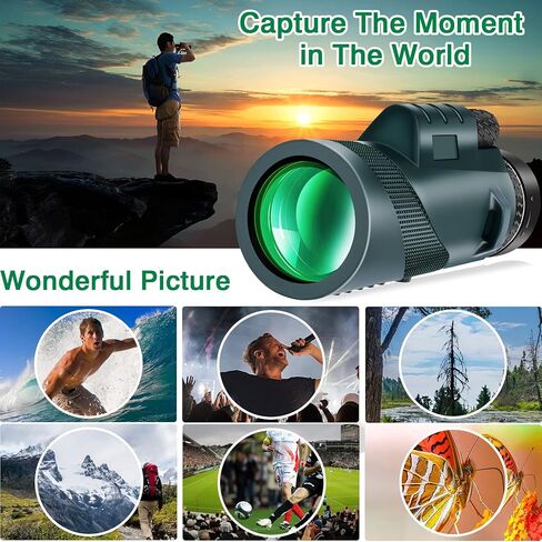 80x100 High-Power Binoculars Two-Piece Set with Phone Mount and Tripod, Featuring BAK4 Prisms and FMC-Coated Lenses Ideal for Hunting,Stargazing,Birdwatching,Wildlife Observation, Camping, and Hiking in Saudi Arabia