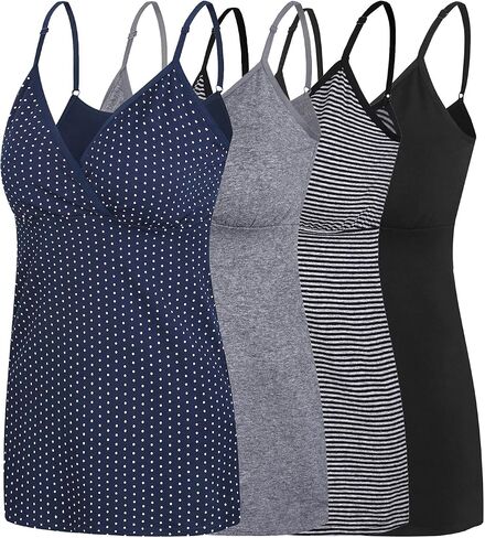 SUIEK Cotton Nursing Tank Tops Maternity Camis Breastfeeding Pregnancy Pjs in Saudi Arabia