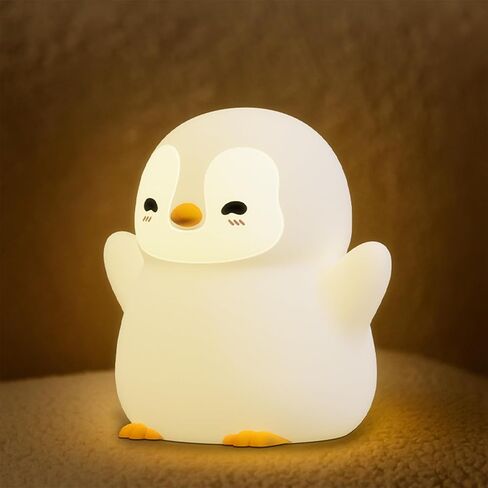 UNEEDE LED Cute Bean Duck Night Light, DoDo Duck Silicone Nursery Night Light Squishy Dimmable Rechargeable Table Bedside Lamp with Touch Sensor for Bedrooms, Living Room Unique Dorm Decor Gift Toy in Kuwait