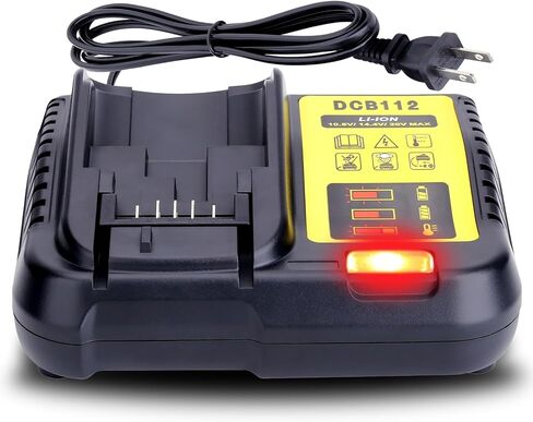 DCB112 20V Battery Fast Charger Compatible with De-Walt 20V Lithium Battery | 2.0A Compatible with De-Walt 12V/20V MAX Battery Charger DCB107 DCB115 for DCB200 DCB201 DCB203 DCB204 DCB206 DCB606 DCB609 in Kuwait