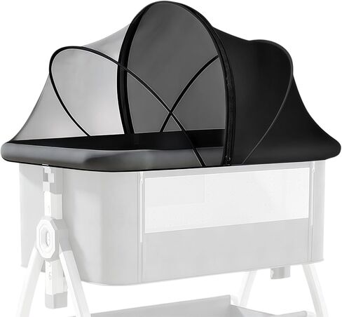 Portable Bassinet Cover for Cats & 2-Way Zipper, Bassinet Mosquito Net Cover, Breathable Bassinet Net Cover, Mosquito Net for Baby Crib to Keep Cats/Bugs Out (White) in Kuwait
