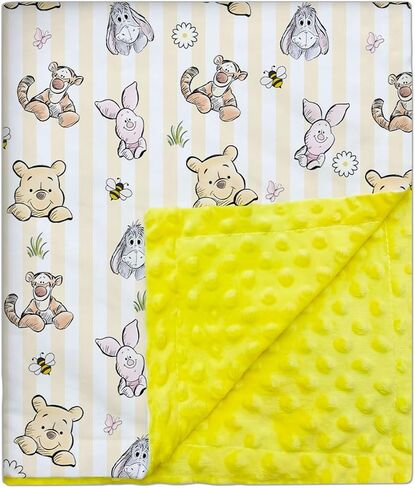 Sirjiera Classic Bear Baby Blanket for Tollder, Nursery Blankets with Double Layer Dotted Backing, Cute Bear Printed Bed Throw Blanket, Baby Newborn Essentials for New Parents 30 * 40IN in Kuwait