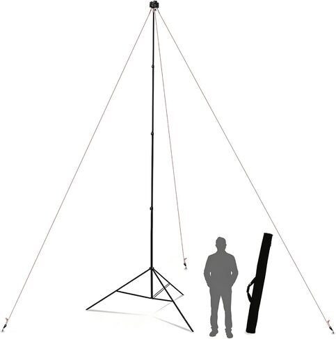 20FT Extra Tall Tripod with Rope Heavy Duty Video Camera Stand | Work with 1/4"&3/8" Screws Aluminum Spring-Assisted Telescoping Tripod for Outdoor Studio Ultra High Stand Overhead in Saudi Arabia