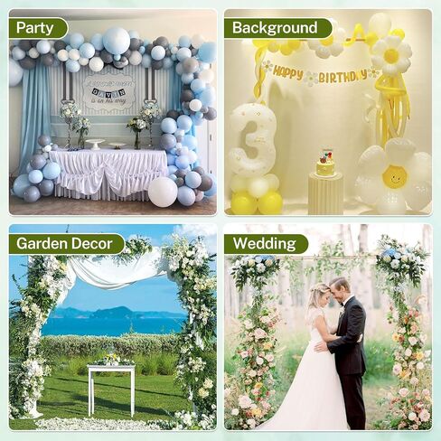 YIJXPOIN 8FT x 8FT Heavy Duty Adjustable Arch Backdrop Stand, Gold Square Back Drop Metal Balloon Arch Stand Kit Frame for Party Wedding Birthday Photobooth Decorations in Saudi Arabia