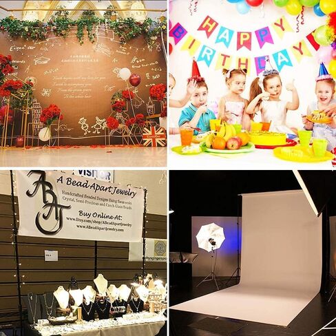Backdrop Stand 6.5x10FT Photo Background Stand Kit with Carrying Bag and 3 Clamps for Photo Video Shooting, Babyshower, Party (6.5ft x 10ft) in Saudi Arabia