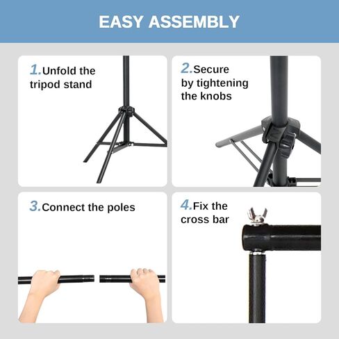 Backdrop Stand 6.5x10FT Photo Background Stand Kit with Carrying Bag and 3 Clamps for Photo Video Shooting, Babyshower, Party (6.5ft x 10ft) in Saudi Arabia